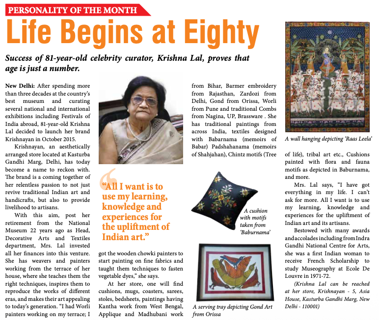 Bleisure feature on Krishna Lal titled Life Begins at Eighty